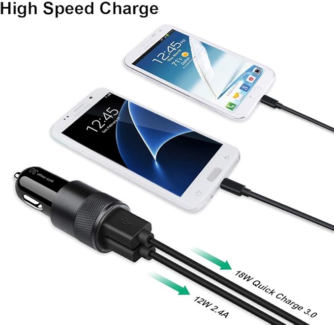 Fast Car Charger, [5Pack] Quick Charging 5.4A/30W Phone USB Car Charger Adapter Rapid Plug 2 Port Cigarette Lighter Charger Flush Compatible Samsung, Tablet, iPhone, iPad, LG