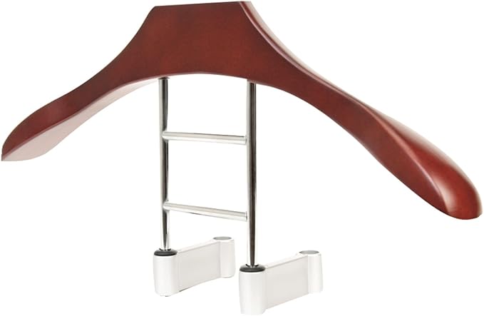 Maxsa 20022 Car Butler Coat Hanger for Cars, Perfect for Suit, Jacket, Overcoat, Shirt, Purse, Accessories, Premium Solid Wood and Metal Design, Durable and Elegant Seat Organizer, Brown (Pack of 10)