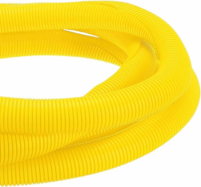 DMiotech 20ft Wire Loom Split Tubing 2 Inch(50.8mm) ID, Cord Protectors from Pet Flexible Conduit Cable Management for Office Home Garden, Yellow