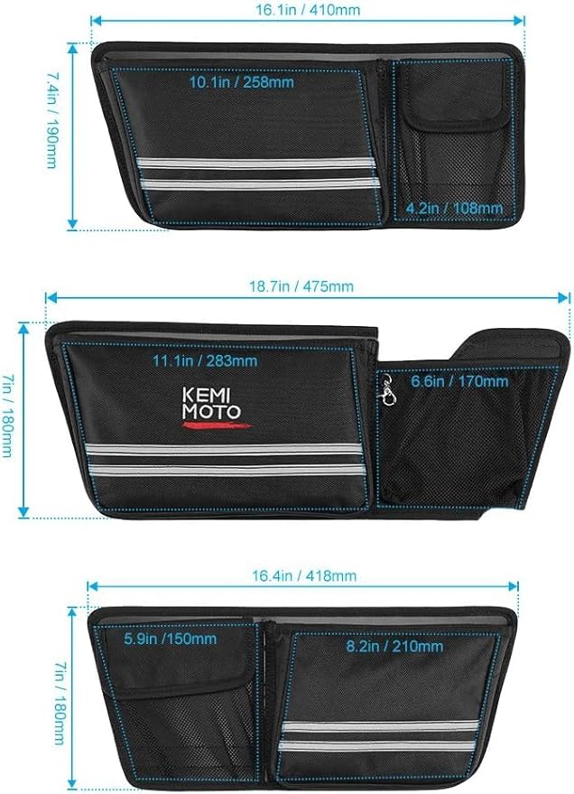 KEMIMOTO Motorcycle Rear Trunk Organizer Hard Liner Bag Compatible with Street Glide Road King Road Glide Trike 2014-2024 2025