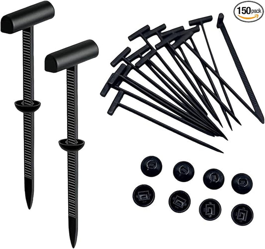 150PCS Heavy Duty Nylon Universal Cable Tie Buckle Reusable Snap Fit Fastening Clips For Car Repairs Automotive Wiring Zip Ties Double Sided Bendable