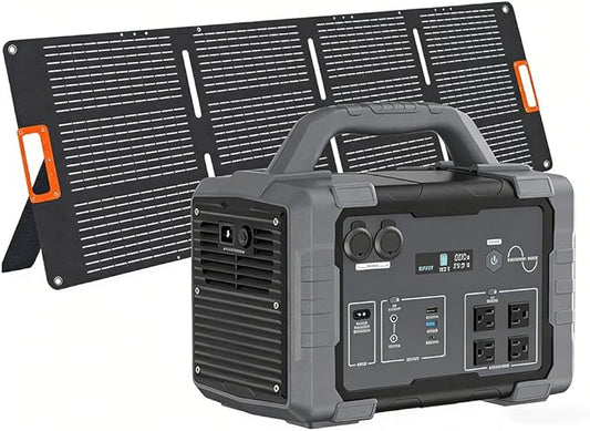 Solar Generator 1800W (3600W Surge) with 200W Solar Panel, 1024Wh LiFePO4 Portable Power Station Kit, 1.5H AC Fast Charge, Clean Energy for Home Backup, RV Camping, Emergency Outages