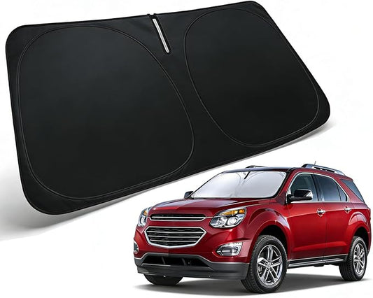 Windshield Sun Shade for 2010-2017 Chevy Equinox Accessories, Car Front Window Sun Visor & Heat Shield | 240T Sunshade Protection Blocks UV Rays Keep Your Car Cooler