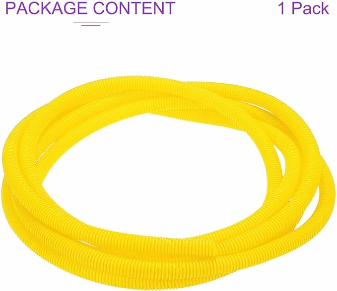 DMiotech 20ft Wire Loom Split Tubing 5/8 Inch(15.9mm) ID, Cord Protectors from Pet Flexible Conduit Cable Management for Office Home Garden, Yellow