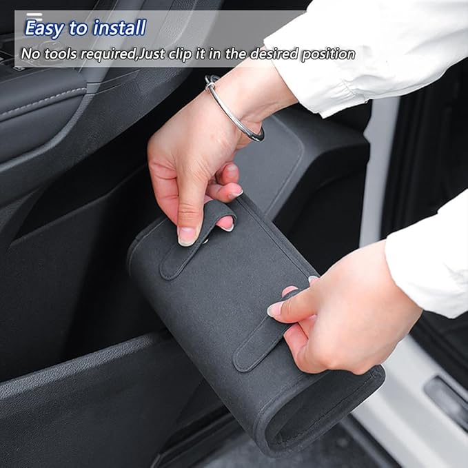 Tumecos 2Pcs Multifunctional Storage Box,Car Trash Can, Auto Door Side Organizer,Large Capacity Storage Bag,Back Seat Storage Pocket, Car Accessories Organizer Box(Style A)