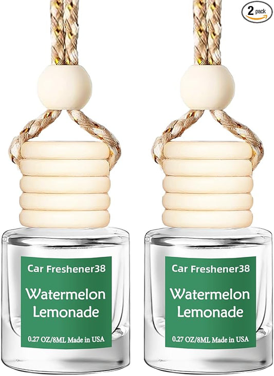 Hanging Car Air Freshener, Long Lasting Essential Oil Diffuser, Non-Toxic New Car Scent, Cute Car Fresheners for Women, 2 Pack Made in USA