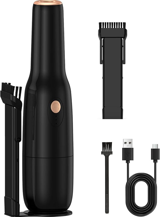 Handleld Vacuum Cordless -Car Vacuum Portable Rechargeble -Hand Held Small Vacuum Cleaner Car Seats, Home, Quick Cleanup, Strong Suction, Lightweight, Includes Crevice Nozzle & Brush -H3