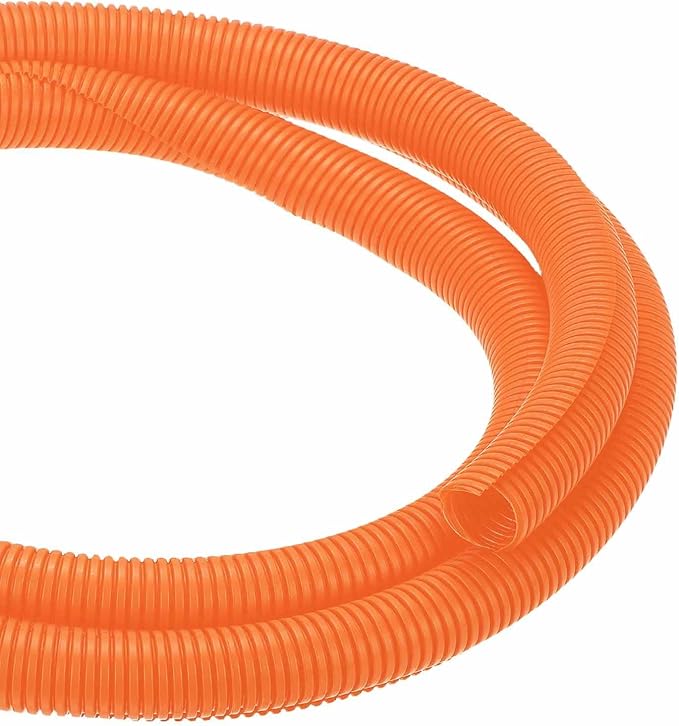 DMiotech 10ft Wire Loom Split Tubing 1 1/4 Inch(31.8mm) ID, Cord Protectors from Pet Flexible Conduit Cable Management for Office Home Garden, Orange
