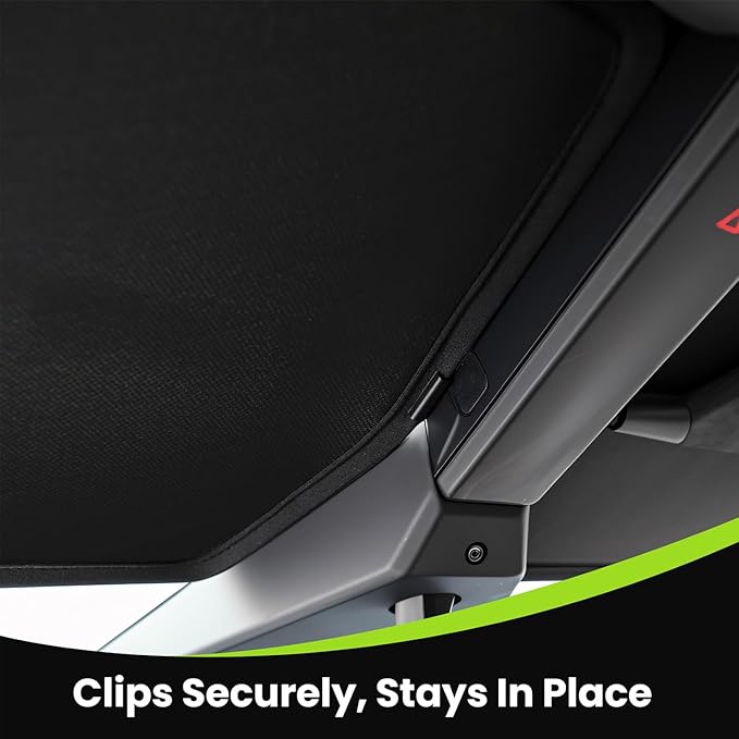2025 Upgraded Tesla Cybertruck Sunshade Roof – Foldable Glass Sun Shade, Nano Ice-Crystal Cooling, UV Block, No-Gap, Heat Insulation, Custom Fit Cybertruck Interior, Accessories for 2023-2025