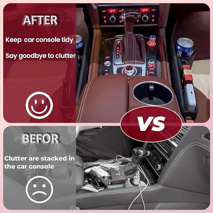 Car Seat Gap Filler for Jeep Grand Cherokee (WL) 2021–2025, Car Gap Storage Box Avoid Items from Falling Multi-Functional Car Storage Box Easy to Use Keep The Car Tidy,Passenger Side