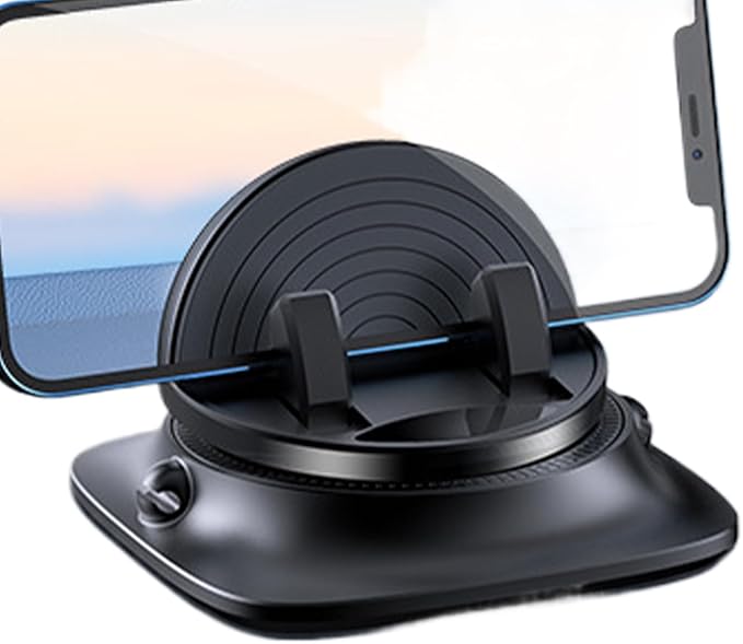 Dashboard Phone Holder, Car Mount Stand, 3.82 Inch Organizer with Cable Feature, Adjustable Non-Slip Base with Secure Build, Navigation Gear for Driving, Travel Accessories for Smartphone Tablet Truck