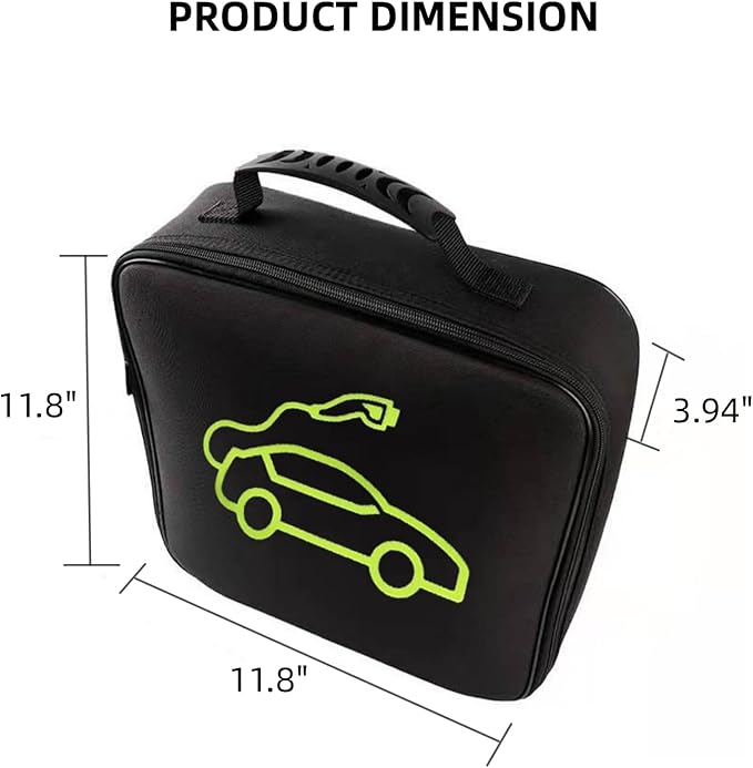EV Cable Organizer Bag, Jumper Cable Bag, Storage & Organizer for Cables,Cords,and Hoses, Portable EV Chargers Cable Storage Bags, Electric Car Charger Case for EV Cable