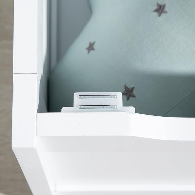 Qaba Toddler Toy Box Storage Bench with Large 27 Liter Interior, Kids Storage Bench Seat with Storage for Toddler Playroom Furniture, Kids Bedroom Furniture, Toy Organizer and Storage Bin, Gray