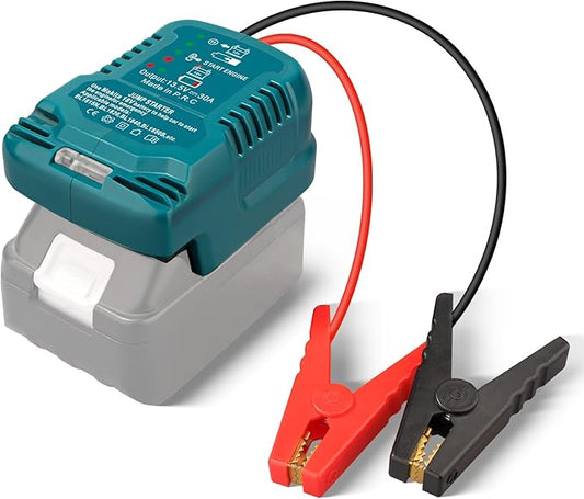 Jump Starter Adapter for Makita 18V Battery, 12V Portable Car Jump Cables, Automotive Booster Cable Adapter, Jump Starting Dead or Weak Batteries, Engine up to 3.5 Liters (NO Battery)