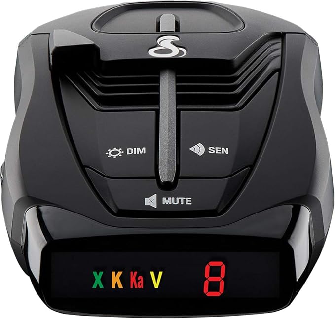 Cobra RAD 380 Laser Radar Detector – Long Range Detection, LaserEye Front and Rear Detection, IVT Filtering, Adjustable Sensitivity, Digital Signal Processing, Black