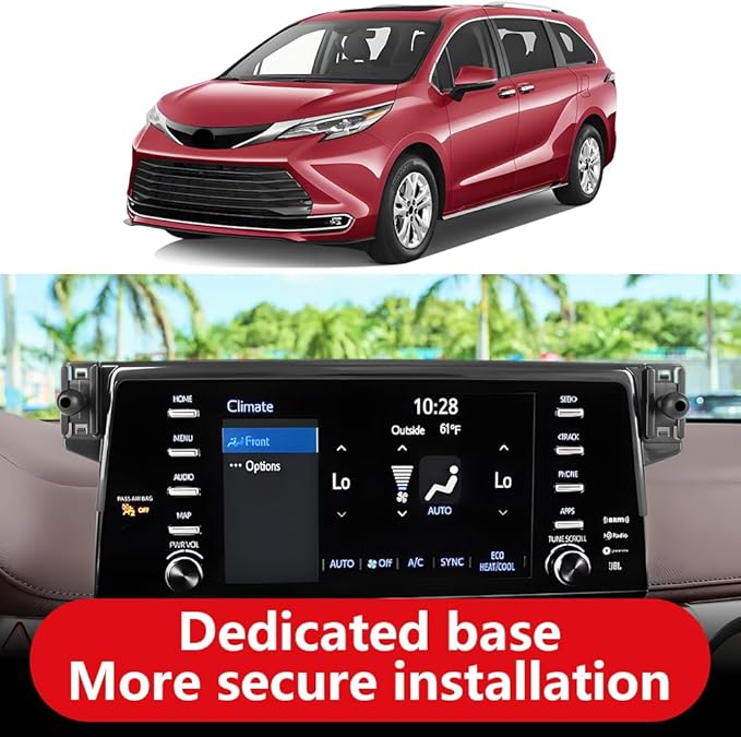 Car Phone Holder for Toyota Sienna 2021 2022 2023 2024 Auto Accessories Navigation Bracket Interior Screen Decoration Dash Board Mobile Cell Phone Mount case【Not fit Sienna 2025】