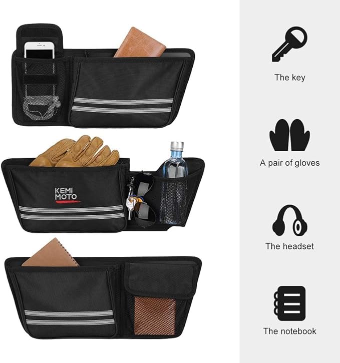 KEMIMOTO Motorcycle Rear Trunk Organizer Hard Liner Bag Compatible with Street Glide Road King Road Glide Trike 2014-2024 2025