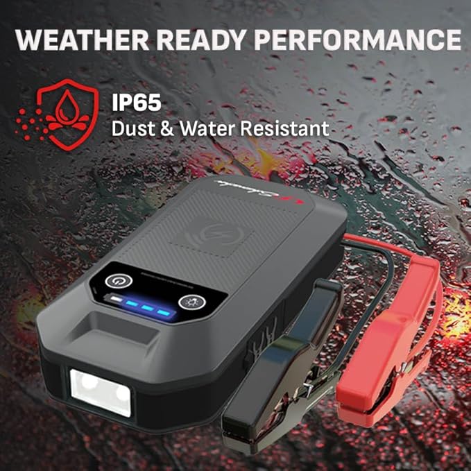 Schumacher Electric 12V Lithium Jump Starter & Power Pack - Portable 1500A Battery Jumper with 10W Wireless Charging, USBA/USBC Fast Charging & Multi-Mode LED Flashlight - 4-in-1 SL1674
