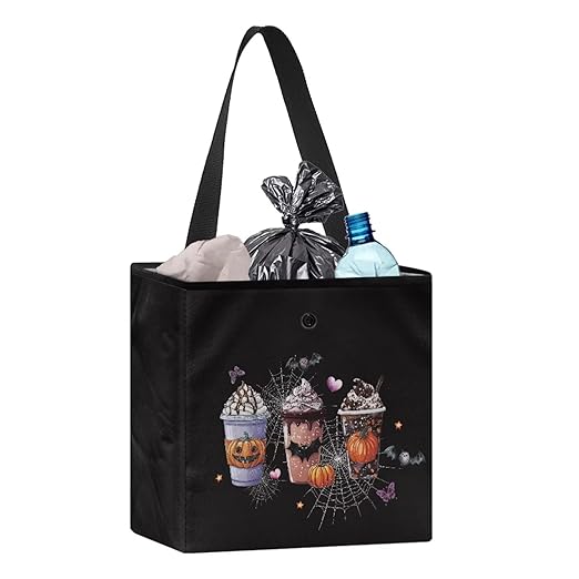 Halloween Themed Car Trash Can Hanging Trash Bin Leak-Proof Collapsible Car Garbage Bag, Car Accessories 2 Gal Large Capacity Multipurpose Storage Container