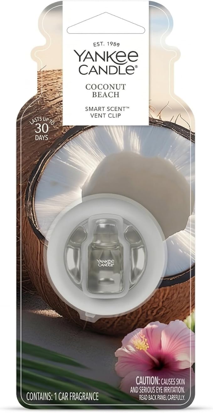 YANKEE CANDLE Car Air Freshener Vent Clip, Night Rider Scents, Smart Scent Odor Eliminator for Vehicles, Compact Clip-On Design with 30-Day Consistent Fragrance, (Variety Pack)