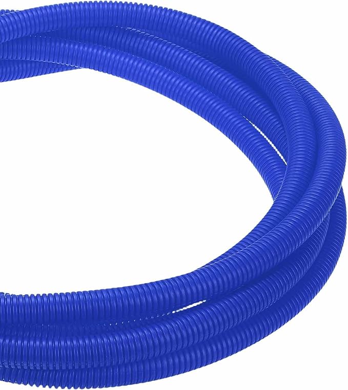DMiotech 20ft Wire Loom Split Tubing 5/8 Inch(15.9mm) ID, Cord Protectors from Pet Flexible Conduit Cable Management for Office Home Garden, Blue