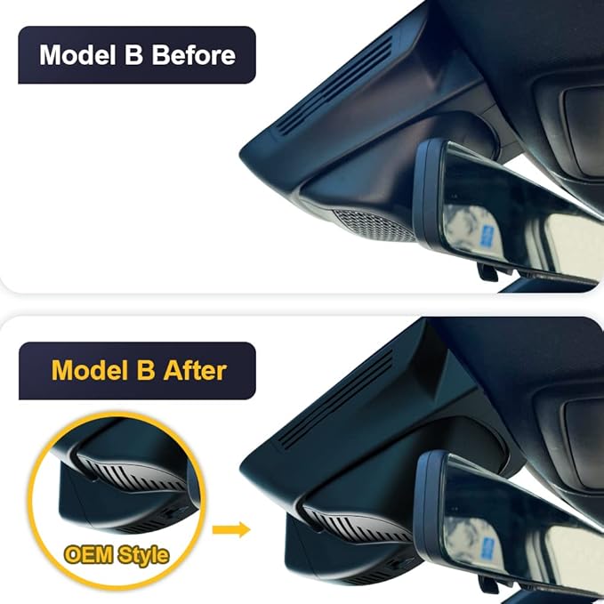 Fitcamx 2K Dual Dash Cam Suitable for RAM 1500 (Model B) 2019 2020 2021 2022 2023 2024 Rebel Big Horn Laramie, OEM Look, Front 1440P Rear 1080P Video, Loop Recording, WiFi&APP, G-Sensor, 64GB Card