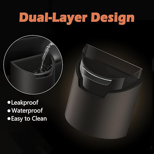 Leakproof Car Trash Can,Mini Car Trash Bin for SUV and Truck,Small Removable Liner Garbage Can,Waterproof Automotive Trash Can for Vehicle,Home,Office,Multipurpose,Easy to Clean (White)