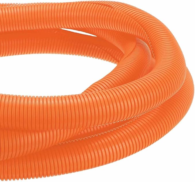 DMiotech 20ft Wire Loom Split Tubing 2 Inch(50.8mm) ID, Cord Protectors from Pet Flexible Conduit Cable Management for Office Home Garden, Orange