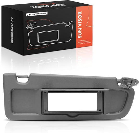 A-Premium Passenger Right Side Sun Visor Compatible with Honda Civic 2006 2007 2008 - with Vanity Mirror, Dark Gray Color - Replaces 83230-SNA-A01ZA, 83230SNAA01ZA