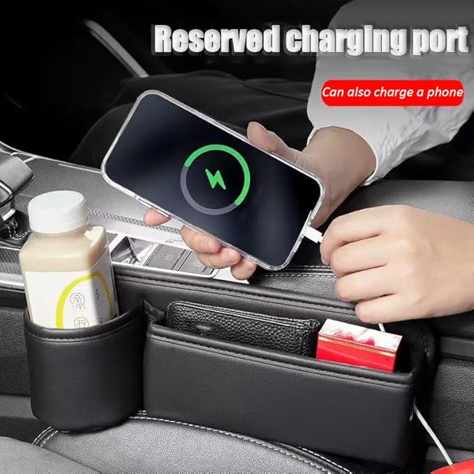 Car Seat Gap Filler for Jeep Grand Cherokee (WL) 2021–2025, Car Gap Storage Box Avoid Items from Falling Multi-Functional Car Storage Box Easy to Use Keep The Car Tidy,Passenger Side