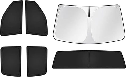 T TGBROS Windshield Sun Shade for Dodge Ram 2500 3500 2010-2025 2026 Car Window Shades Thicken UV Block and Blackout Privacy Foldable Sunshades 6PCS Accessories Keep Cool Sun Visor Covers