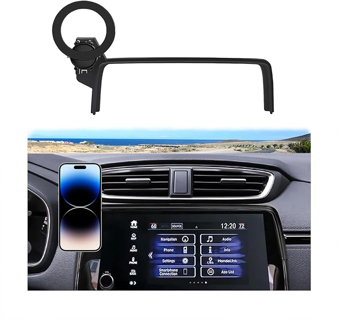 Car Phone Holder for Honda CR-V 2017-2021 2022 Accessories, Compatible with MagSafe, 360° Rotation, Super Strong Magnetic Attraction(for CR-V 5 & 7 inch Screen only)