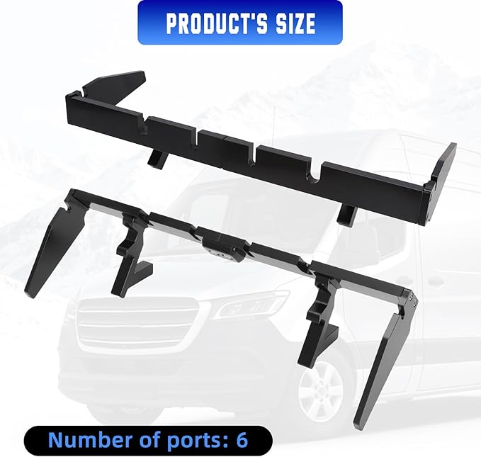 Dash Organizer with 6-Port Cable Management for 2019-2023 Mercedes Sprinter VS30 Vans, Snap-in Installation, Upgrade Your Van Conversion Interior
