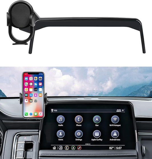 Autorder Car Phone Holder for 2021-2024 Chevrolet Chevy Suburban Tahoe/GMC Yukon Accessories Phone Mount 10.2-Inch Screen Cell Phone Automobile Cradles Hands-Free 360 Degree Rotation