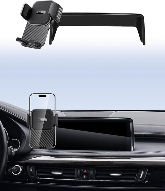 SKYLOTEC Car Phone Holder for BMW X5 2014 2015 2016 2017 2018/X6 2015 2016 2017 2018 2019 Accessories 10.2-Inch Screen Fixed Clip, Automobile Cradles Phone Mount, Cell Phone Base Not Block Air Vent
