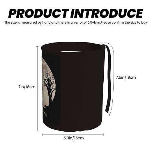 Funny Bigfoot Sasquatch Full Moon Car Trash Can Leak Proof Hanging Waterproof Garbage Can Multipurpose Trash Bin for Car SUV Front Seat Headrest Collapsible and Portable Storage Pocket