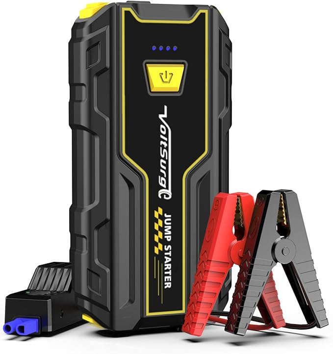 Car Jumper Starter 4000A Battery Jump Starter Portable (Engine Up to 7.0L Gas / 5.5L Diesel) 12V, Car Battery Charger, LED Flashlight with USB Port (D01S, 4000A)