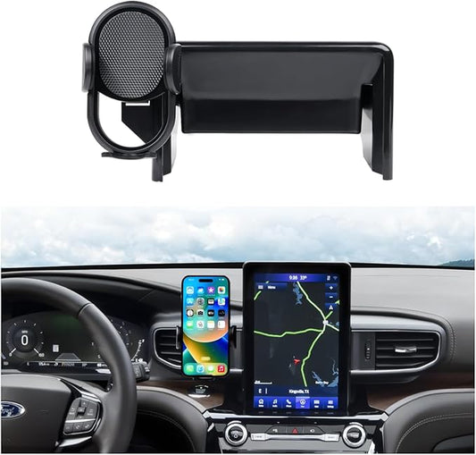 Autorder Car Phone Holder for Ford Explorer 2020-2024 Accessories 10.1-Inch Cell Phone Mount with Dash Organizer Hands-Free 360 Degree Rotation