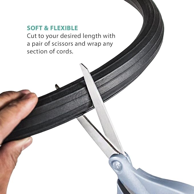 UT Wire UTW-FCW8-BK 8-Feet Expandable Flexi Cable Wrap, Black