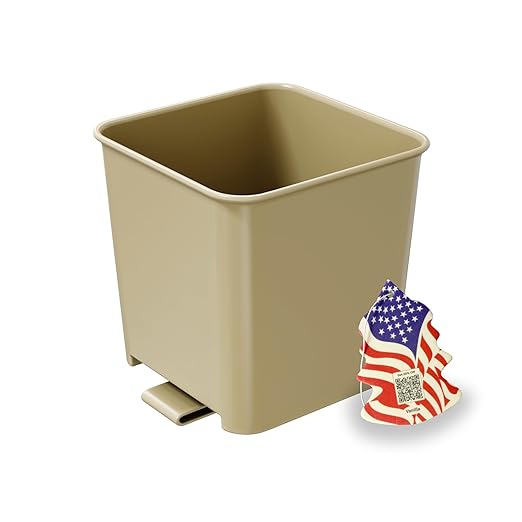 Car Trash Can Waterproof Vehicle Garbage Bin, Leakproof Anti Slip Floor Mat Clip Trash Bag Holder for Car, Truck, SUV, Van Portable Auto Trash Container with Stability Clips (Mocha, Small)