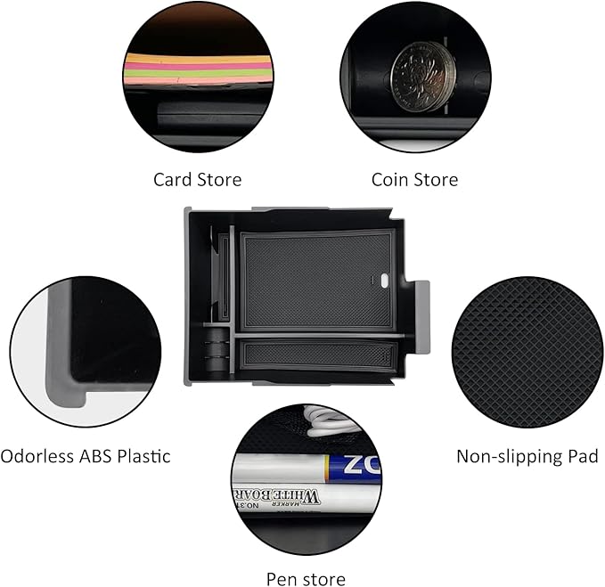 JOJOMARK Compatible with Hyundai Palisade Accessories Center Console Tray Organizer fits for 2023 2024 2025 Hyundai Palisade, Interior Storage Accessories（not for 2020-2022 Palisade）