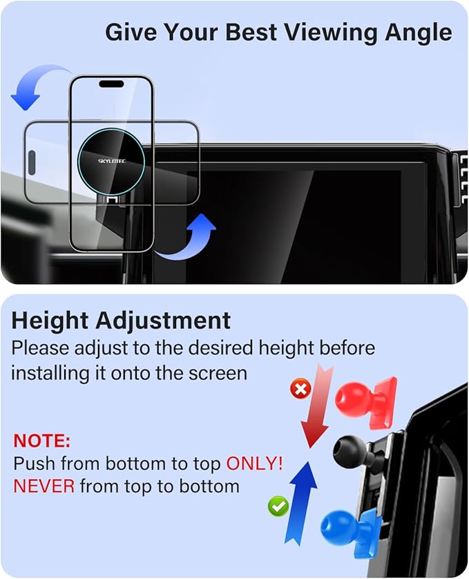 Phone Holder for BMW X5 2019-2023/X6 2020-2023/X7 2019-2022 Accessories 12.3-Inch Screen Fixed Clip, Car Magnetic Phone Mount Compatible with MagSafe, Magnets 15W Wireless Charger Cell Phone Base