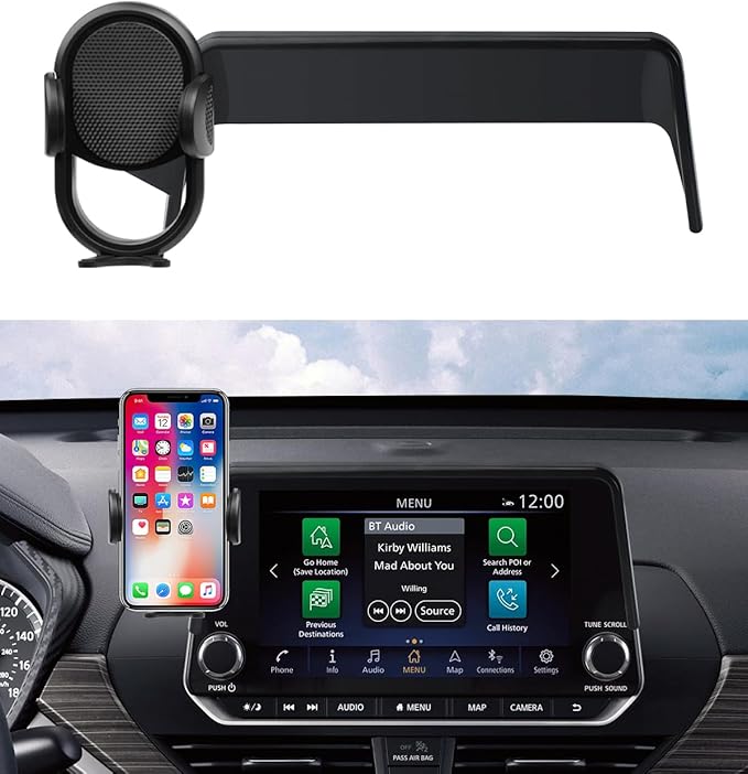 Autorder Car Phone Holder for 2021-2025 Nissan Rogue/2019-2025 Altima/2020-2025 Sentra Accessories Phone Mount 8-Inch Screen Cell Phone Automobile Cradles Hands-Free 360 Degree Rotation