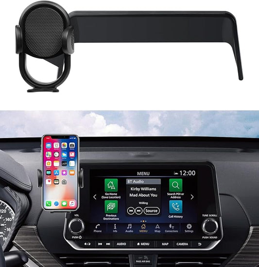Autorder Car Phone Holder for 2021-2025 Nissan Rogue/2019-2025 Altima/2020-2025 Sentra Accessories Phone Mount 8-Inch Screen Cell Phone Automobile Cradles Hands-Free 360 Degree Rotation