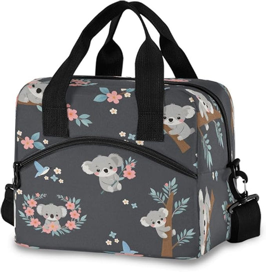 SUABO Koala Lunch Bag for Kids Cute Insulated Cooler Lunch Box Large Capacity Lunch Organizer for Boys Girls