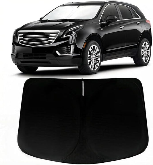 Windshield Sun Shade for Cadillac XT5 2017-2025 2026, Car Front Window Sunshade with 240T Sun Visor Protector Blocks UV Rays Heat Sun Shield Accessories