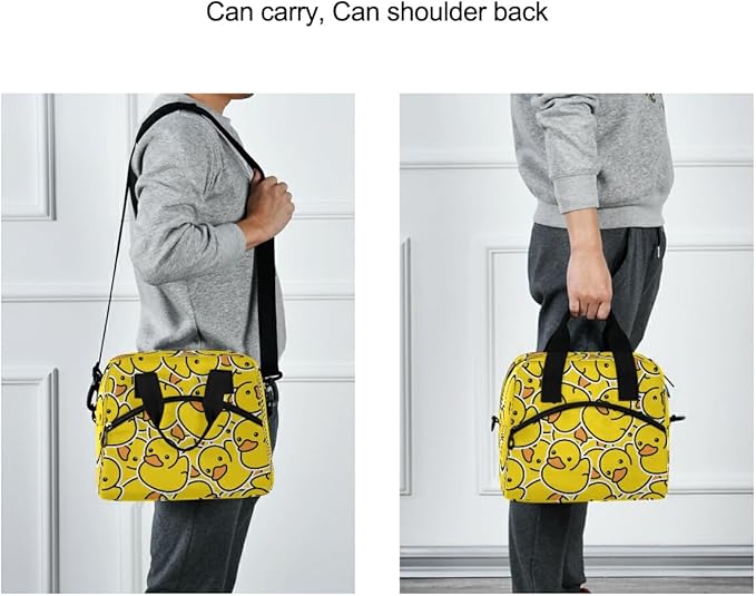 Lunch Bag for Kids Little Yellow Duck Insulated Cooler Lunch Box Large Capacity Lunch Organizer for Boys Girls