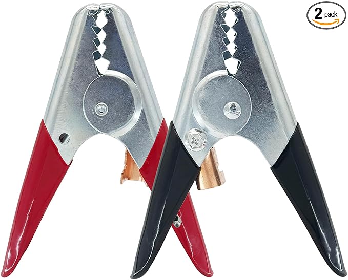 Ampper Replacement Jumper Cable Clamps, 1100A Heavy Duty Car Battery Clamp Ends for Jumper Cables, Jump Starter, Charging and Testing (1 Pair)
