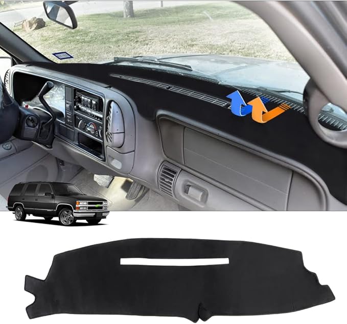 Autorder Dashboard Cover Mat for 1997-2000 Chevy Chevrolet Silverado/GMC Sierra C1500 C2500 C3500 K1500 K2500 K3500, 1997-1999 GMC Yukon/Chevy Tahoe Accessories Dash Cover Flannel Dash Mat Protector