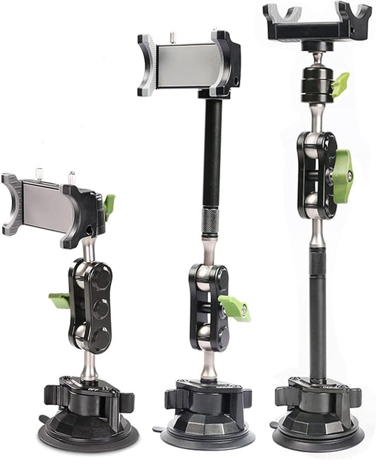 leepiya Phone Mount for car, 360° Adjustable Dashboard Windshield Car Phone Holder Mount, Ultra-Durable Metal,Heavy Duty Phone Mount for Truck Camera vlogging, for iPhone Samsung All Smartphones